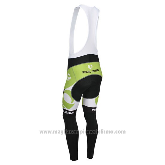 2013 Abbigliamento Ciclismo Pearl Izumi Bianco e Verde Manica Lunga e Salopette